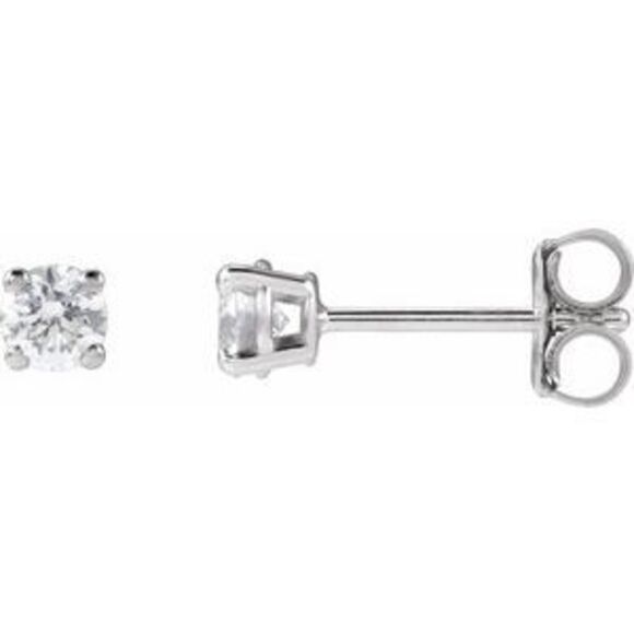 14K White 1/3 CTW Lab-Grown Diamond Stud Earrings